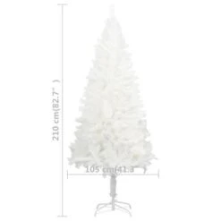 Artificial Christmas Tree Lifelike Needles White 210 Cm -Christmas Lights Store 239249 1891301 F