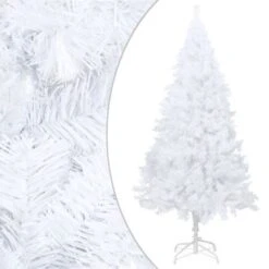 Artificial Christmas Tree With Thick Branches White 180 Cm PVC