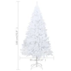 Artificial Christmas Tree With Thick Branches White 180 Cm PVC -Christmas Lights Store 239253 1891325 F