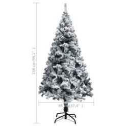 Artificial Christmas Tree With Flocked Snow Green 150 M PVC -Christmas Lights Store 244667 1947309 F