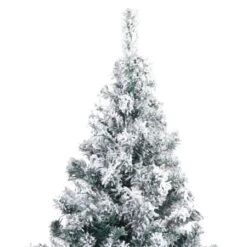 Artificial Christmas Tree With Flocked Snow Green 210 Cm PVC -Christmas Lights Store 244671 1947327 F