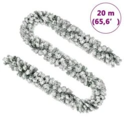 Christmas Garland With Flocked Snow Green 20 M PVC -Christmas Lights Store 244677 1947365 F
