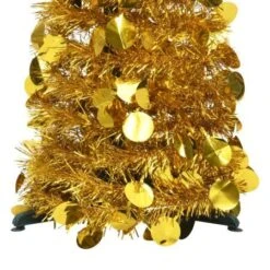 Pop-up Artificial Christmas Tree Gold 150 Cm PET -Christmas Lights Store 244679 1947371 F