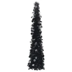 Pop-up Artificial Christmas Tree Black 120 Cm PET