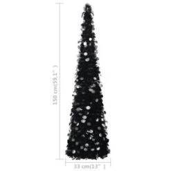 Pop-up Artificial Christmas Tree Black 150 Cm PET 9 Pop-up Artificial Christmas Tree Black 150 Cm PET -Christmas Lights Store 244685 1947405 F