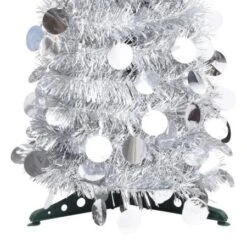 Pop-up Artificial Christmas Tree Silver 150 Cm PET -Christmas Lights Store 244697 1947461 F