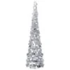 Pop-up Artificial Christmas Tree Silver 180 Cm PET