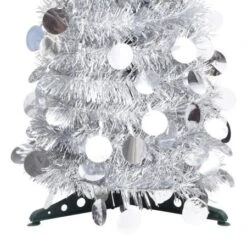 Pop-up Artificial Christmas Tree Silver 180 Cm PET -Christmas Lights Store 244699 1947471 F