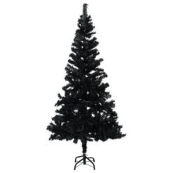 Artificial Christmas Tree With Stand Black 150 Cm PVC