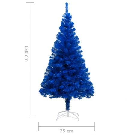 Artificial Christmas Tree With Stand Blue 150 Cm PVC 5 Artificial Christmas Tree With Stand Blue 150 Cm PVC - Image 5