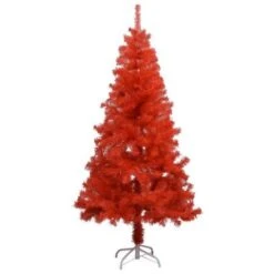Artificial Christmas Tree With Stand Red 150 Cm PVC