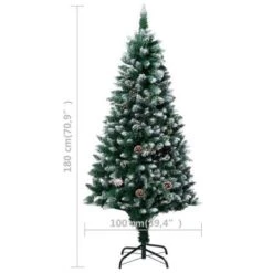 Artificial Christmas Tree With Pine Cones And White Snow 180 Cm -Christmas Lights Store 244715 1947559 F