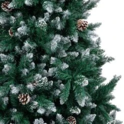 Artificial Christmas Tree With Pine Cones And White Snow 210 Cm -Christmas Lights Store 244717 1947565 F