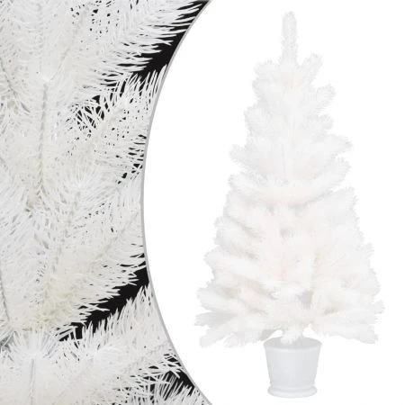 Artificial Christmas Tree Lifelike Needles White 90 Cm 1 Artificial Christmas Tree Lifelike Needles White 90 Cm