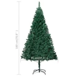 Artificial Christmas Tree With Thick Branches Green 180 Cm PVC -Christmas Lights Store 244733 1947679 F