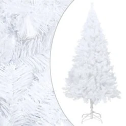 Artificial Christmas Tree With Thick Branches White 150 Cm PVC