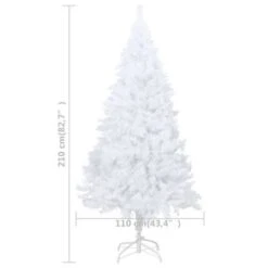 Artificial Christmas Tree With Thick Branches White 210 Cm PVC -Christmas Lights Store 244741 1947727 F