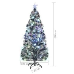 Artificial Christmas Tree With Stand/LED 210 Cm 280 Branches -Christmas Lights Store 244829 1948373 F
