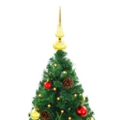 Artificial Christmas Tree With Baubles And LEDs Green 150 Cm -Christmas Lights Store 244835 2332089 F