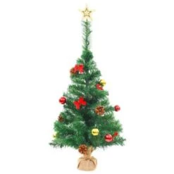 Artificial Christmas Tree With Baubles And LEDs Green 64 Cm -Christmas Lights Store 244843 2332173 F
