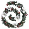 Christmas Garland With LED Lights Green 2.7 M PVC