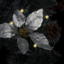 Christmas Garland With LED Lights Green 2.7 M PVC 10 Christmas Garland With LED Lights Green 2.7 M PVC -Christmas Lights Store 244851 1948547 F