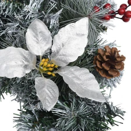 Christmas Garland With LED Lights Green 2.7 M PVC 6 Christmas Garland With LED Lights Green 2.7 M PVC - Image 6