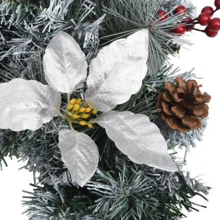 Christmas Arch With LED Lights Green 90 Cm PVC 5 Christmas Arch With LED Lights Green 90 Cm PVC - Image 5