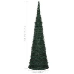 Pop-up String Artificial Christmas Tree With LED Green 150 Cm -Christmas Lights Store 244873 2332247 F