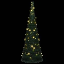 Pop-up String Artificial Christmas Tree With LED Green 180 Cm -Christmas Lights Store 244875 2332259 F