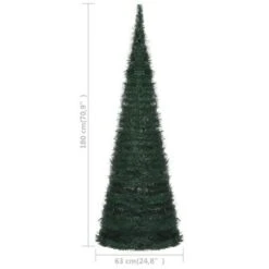 Pop-up String Artificial Christmas Tree With LED Green 180 Cm -Christmas Lights Store 244875 2332269 F