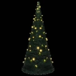 Pop-up String Artificial Christmas Tree With LED Green 210 Cm -Christmas Lights Store 244877 2332277 F