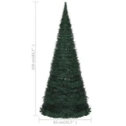 Pop-up String Artificial Christmas Tree With LED Green 210 Cm -Christmas Lights Store 244877 2332285 F