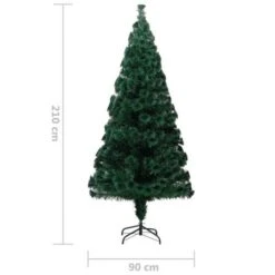 Artificial Christmas Tree With Stand Green 210 Cm PVC -Christmas Lights Store 244885 1948783 F