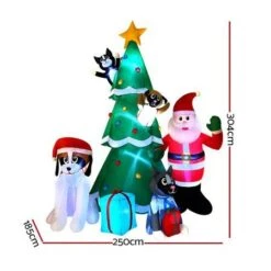 Jingle Jollys 3M Inflatable Christmas Tree Santa Lights Outdoor Decorations -Christmas Lights Store 251717 2251199 F