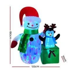 Jingle Jollys Inflatable Christmas 1.8M Snowman LED Lights Outdoor Decorations 12 Jingle Jollys Inflatable Christmas 1.8M Snowman LED Lights Outdoor Decorations -Christmas Lights Store 251719 2251157 F