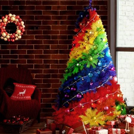 Jingle Jollys Christmas Tree 2.1M 7ft Xmas Colourful Rainbow Multi-colour 8 Jingle Jollys Christmas Tree 2.1M 7ft Xmas Colourful Rainbow Multi-colour - Image 8