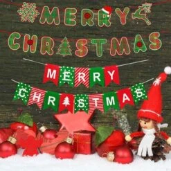 Christmas Decorations Balloon Arch Garland Kit Including Merry Christmas Banner, Santa Claus, Snowman, Christmas Tree, Stars -Christmas Lights Store 255651 2092059 F