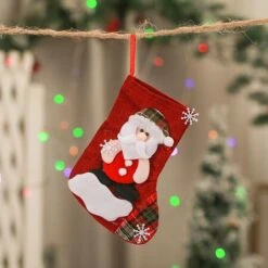 4P Christmas Stockings Gift Bag Candy Pouch Bag Medium Size 16x23cm 11 4P Christmas Stockings Gift Bag Candy Pouch Bag Medium Size 16x23cm -Christmas Lights Store 256229 2098801 F