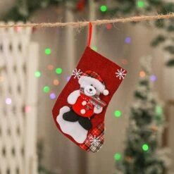 4P Christmas Stockings Gift Bag Candy Pouch Bag Medium Size 16x23cm 14 4P Christmas Stockings Gift Bag Candy Pouch Bag Medium Size 16x23cm -Christmas Lights Store 256229 2098807 F