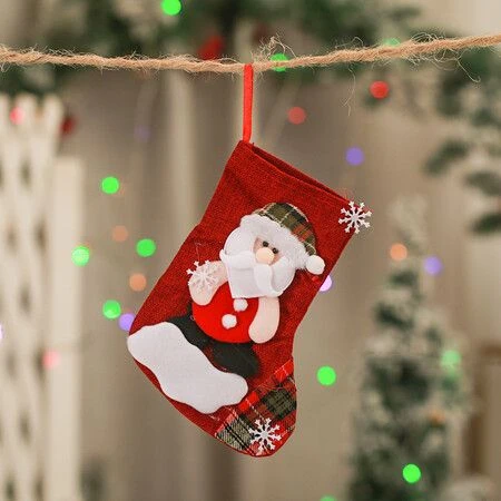 4P Christmas Stockings Gift Bag Candy Pouch Bag Medium Size 16x23cm 8 4P Christmas Stockings Gift Bag Candy Pouch Bag Medium Size 16x23cm - Image 8