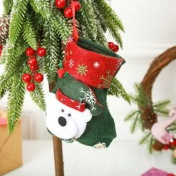 4P Christmas Stockings Gift Bag Candy Pouch Bag Small Size 16x13cm -Christmas Lights Store 256231 2098829 F