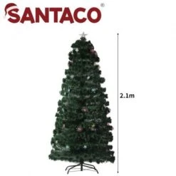 SANTACO Christmas Tree 2.1M 7Ft Xmas Decorations Fibre Optic Multicolour Lights -Christmas Lights Store 256385 2100733 F