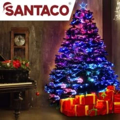 SANTACO Christmas Tree 2.1M 7Ft Xmas Decorations Fibre Optic Multicolour Lights -Christmas Lights Store 256385 2100743 F