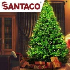 SANTACO Christmas Tree 2.4M 8Ft Xmas Home Garden Decor Warm LED Lights 14 SANTACO Christmas Tree 2.4M 8Ft Xmas Home Garden Decor Warm LED Lights -Christmas Lights Store 256395 2100833 F