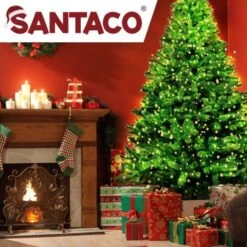 SANTACO Christmas Tree 2.4M 8Ft Xmas Home Garden Decor Warm LED Lights 15 SANTACO Christmas Tree 2.4M 8Ft Xmas Home Garden Decor Warm LED Lights -Christmas Lights Store 256395 2100835 F