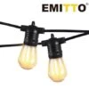 EMITTO 40M Festoon String Lights Christmas Wedding Party Waterproof Outdoor