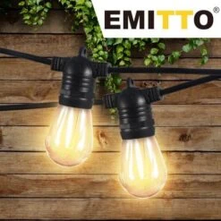 EMITTO 40M Festoon String Lights Christmas Wedding Party Waterproof Outdoor -Christmas Lights Store 256477 2101493 F