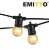 EMITTO 20M Festoon String Lights Christmas Wedding Party Waterproof Outdoor