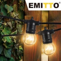 EMITTO 20M Festoon String Lights Christmas Wedding Party Waterproof Outdoor -Christmas Lights Store 256485 2101555 F
